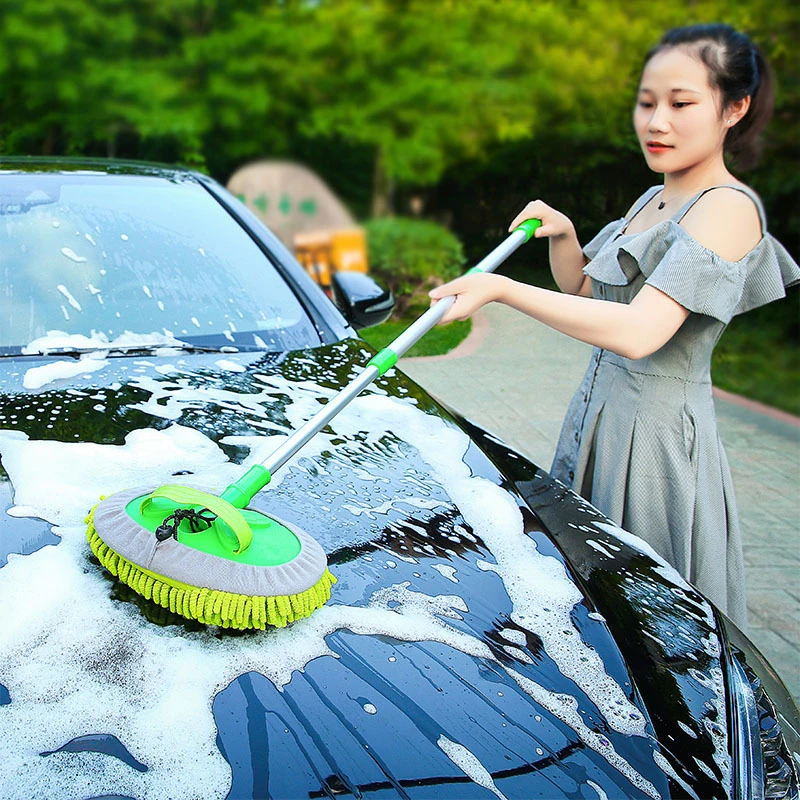 High Efficiency Car Surface Snow Clean Brush Chenille Car Body Cleaning Brush Car Wash Brush