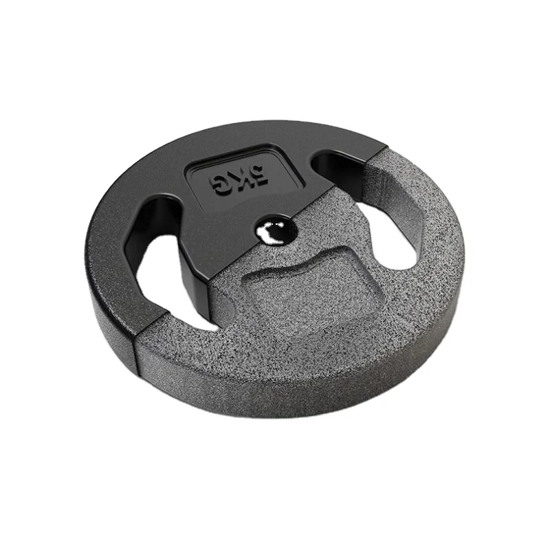 Wholesale Cement Sand Filled PE Coated Weight Plates 2 Grip Handles Weight Plates Barbell Cement Bumper