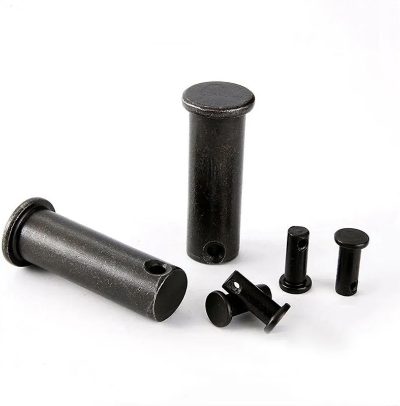 high quality and factory price flat head carbon steel galvanized hole shaft pin and Straight pin
