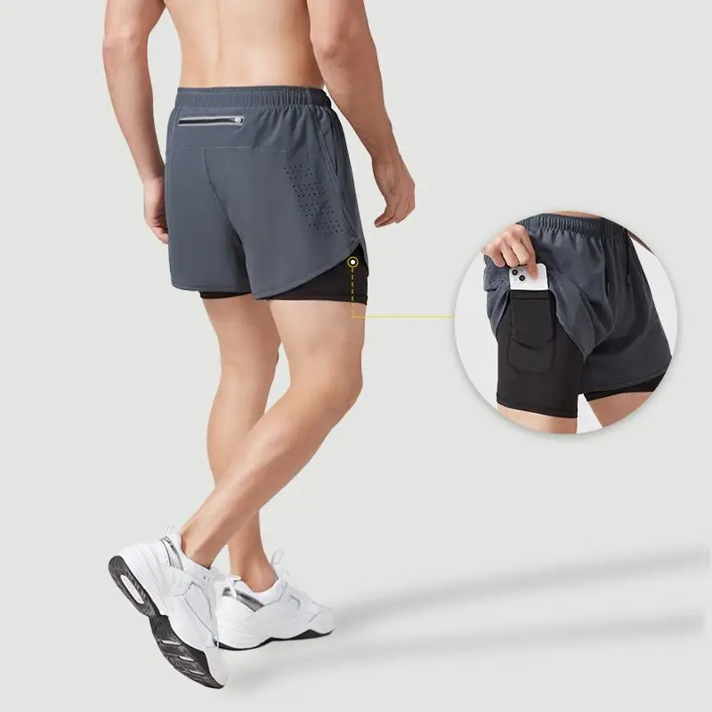 2024 Athletic Mesh Basketball Shorts Reflective Zipper Track Men Women Active Wear Kickboxing Running Pants&Shorts