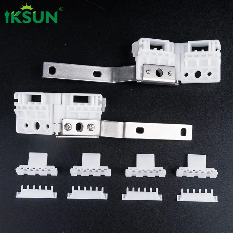 Iksun smooth heavy duty track fitting stainless steel curtain rail overlap carrier for electric track system