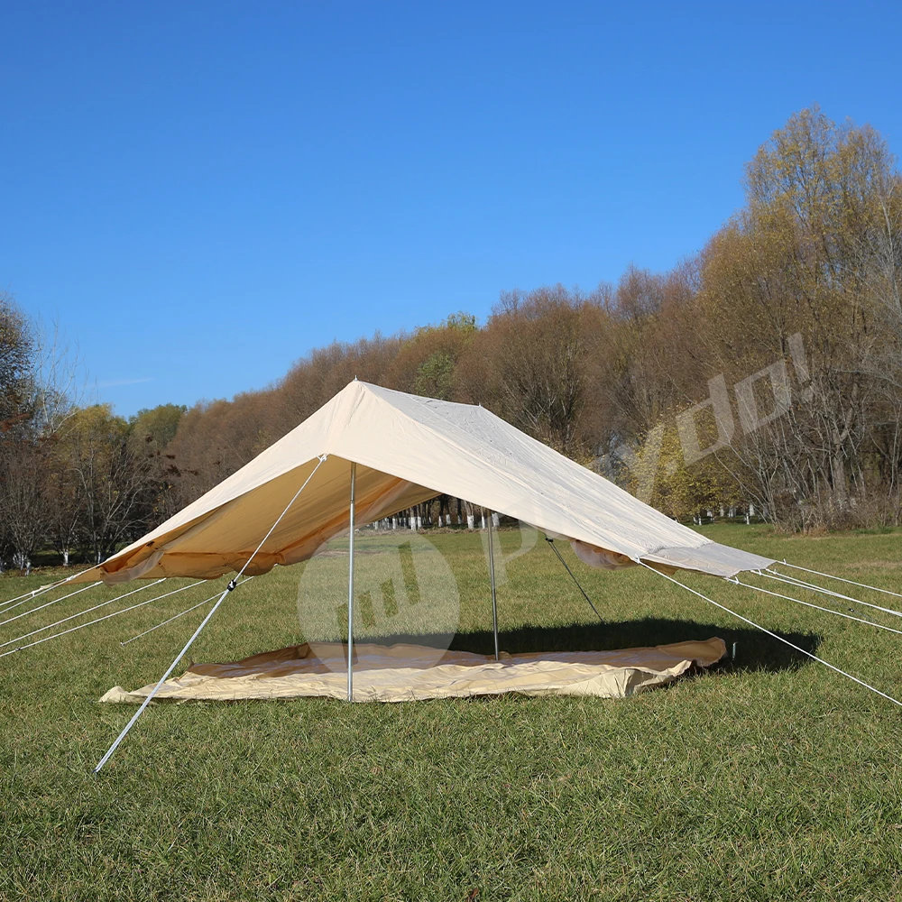 Unistrengh Waterproof outdoor cotton canvas family glamping cabin bell tent luxury tente-camping safari