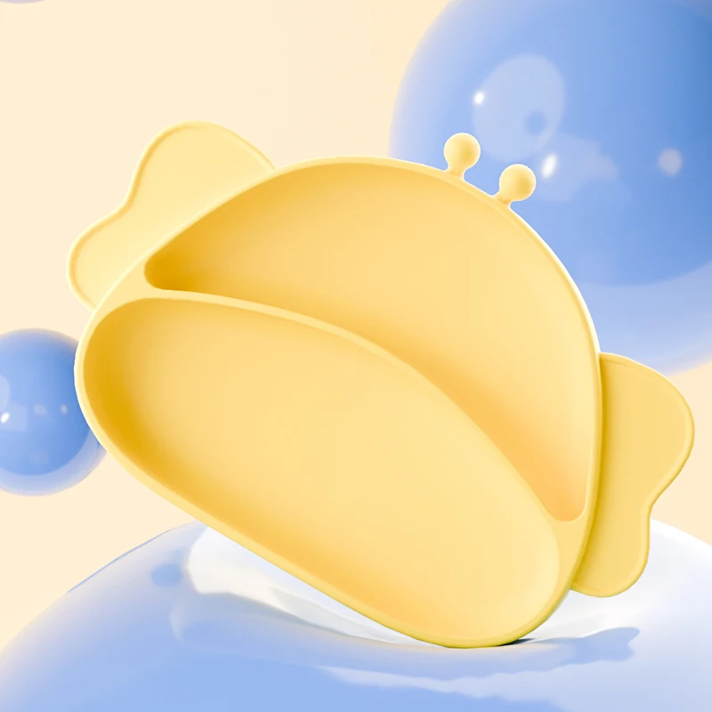 Wholesale OEM/ODM BPA Free Spill-Proof Feeding Divider Dishes Bowl Food Grade Silicone Baby Plate