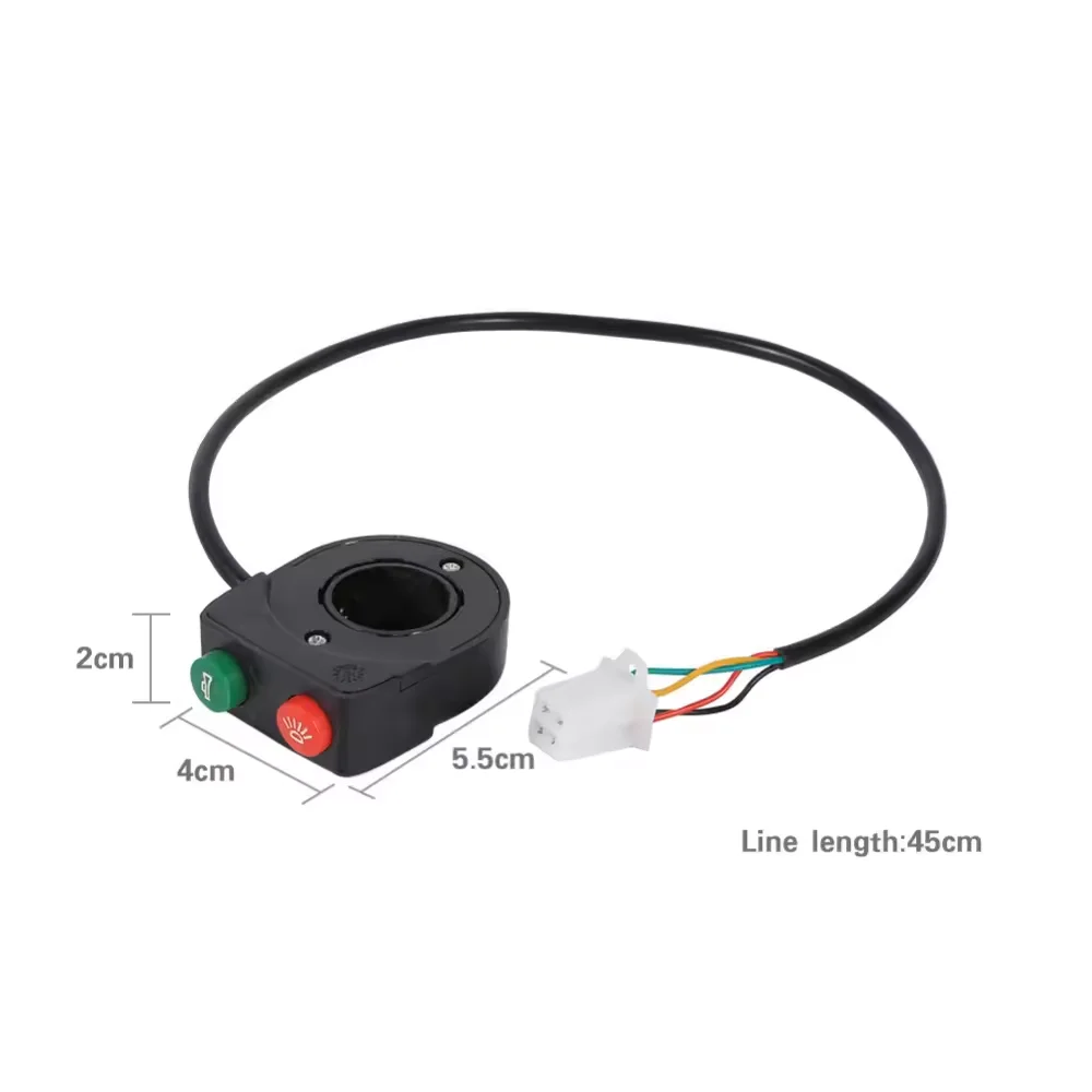 12V Horn HeadLight Switch Black On-Off Button Handlebar Switch Assembly For Motorcycle Scooter Car-Styling