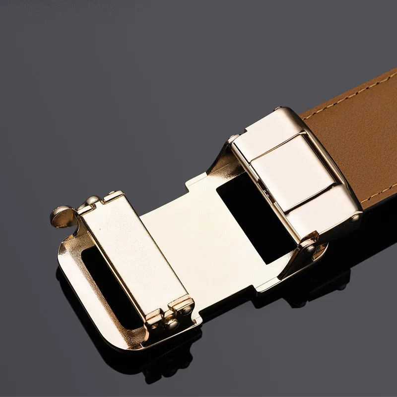 Ремень WILLIAMPOLO мужской из натуральной воловьей кожи, с автоматической пряжкой, шириной 3,5 см