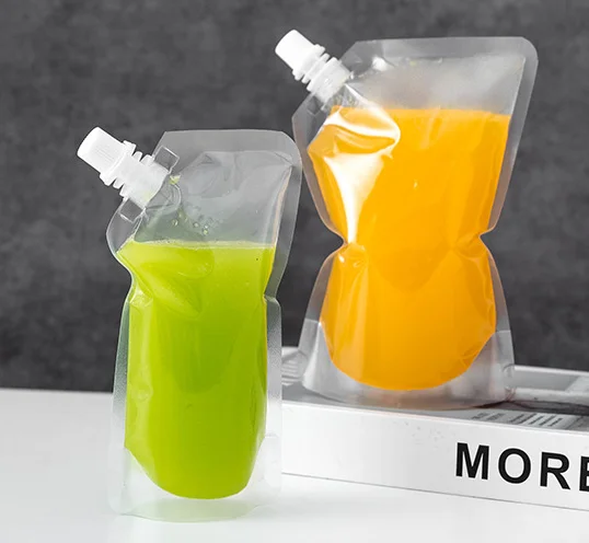 Biodegradable Pouch With Spout Stand Food Spout Pouch Packaging Spout Liquid Pouches