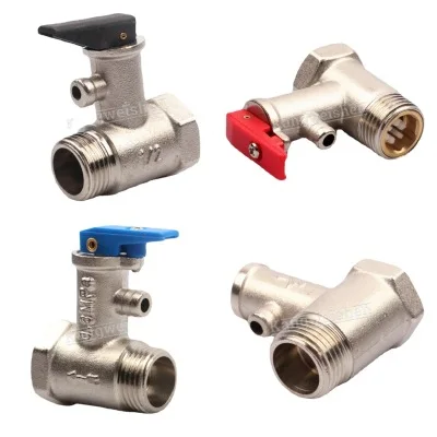 Factory Brass Exhaust Valve Decompression Miniature Spring Exhaust Relief Pressure Valve One-Way Electric Water Heater Ball Safe