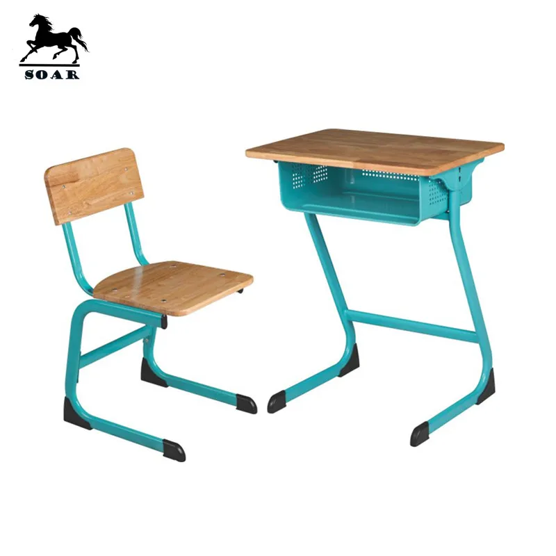 
strong high duty plastic ergonomic student desk and chairs set for school education 