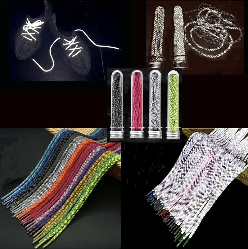 80mm машина витанции с высокой видимости hi vis светоотражающие плоский плетеный лямки лента веревка шнурки шнурке футбольные бутсы кружевные стринги для кроссовок