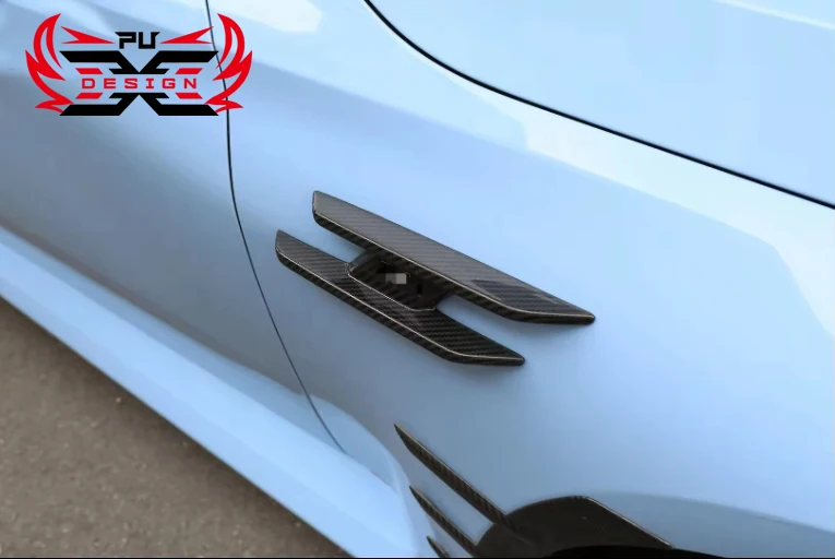 High Quality Dry Carbon Fiber AC Style Fender Trim Side Fender for BMW M2 G87 Car Bumper Air Vent Trim wheelbrow