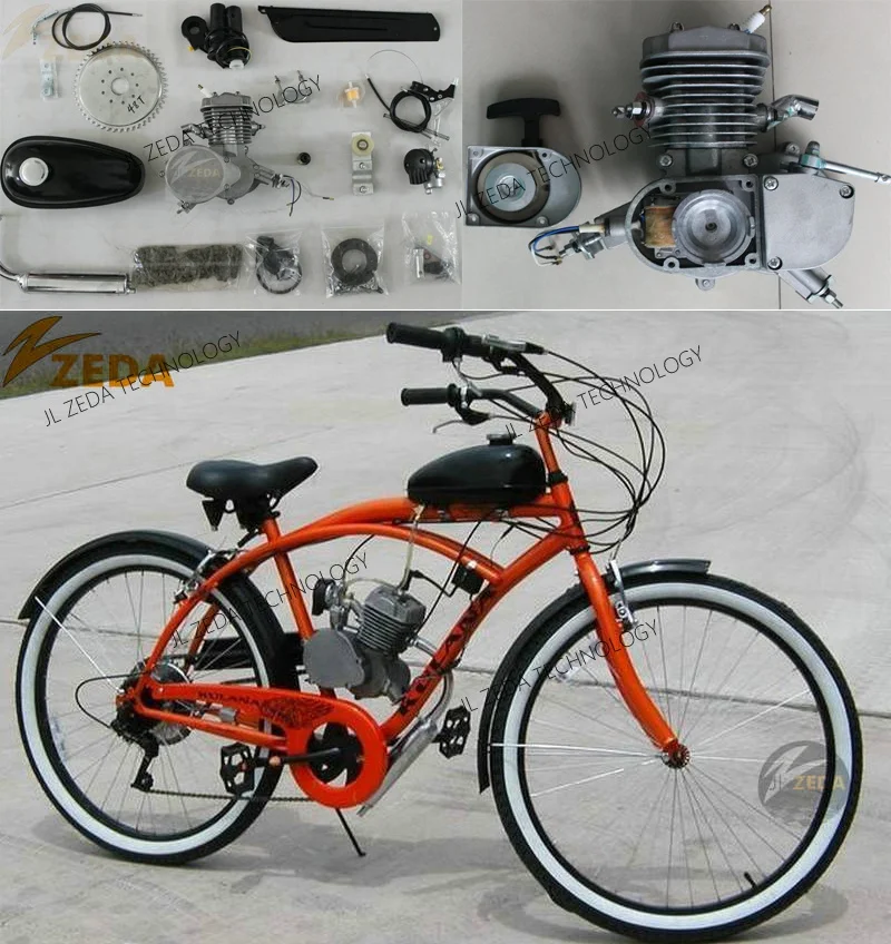  ZEDA бензиновые двигатели YD100 для велосипедов/комплект de motor para bicicleta 80 cc/комплект моторизованных велосипедных газовых