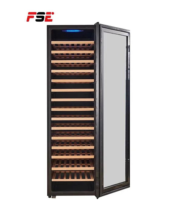 108 Bottles Compressor Wine Cooler Cabinet 280L Wine Refrigeraor With Small Fan Cooling System