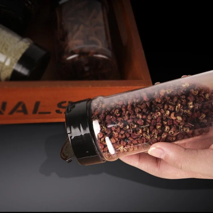 
Hot Sale 200ml Toothpick Cap Pet Plastic Salt Pepper Spice Jar 