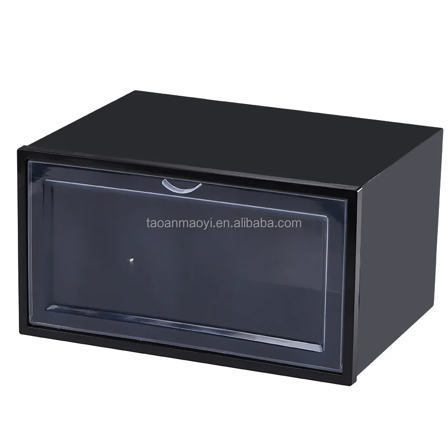 Hot selling Online Product Simple Folding Dust Proof Huge Transparent Sport Shoe Box Stackable Plastic Shoe Storage Boxes