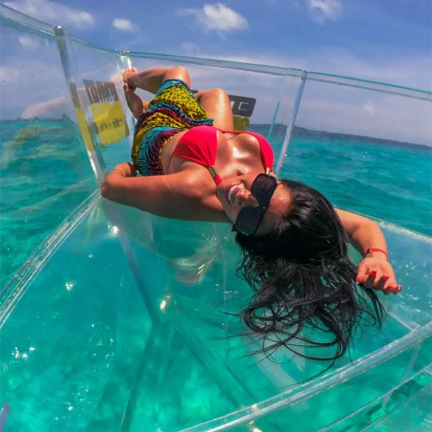 transparent polycarbonate boat clears kayak with 40HP Motor for sale