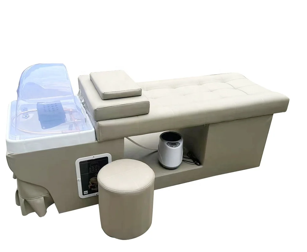 Hot Selling Salon Furniture Japanese Head Spa Bed Water Recycle Head Treatment Spa Head Water Therapy Shampoo Bed