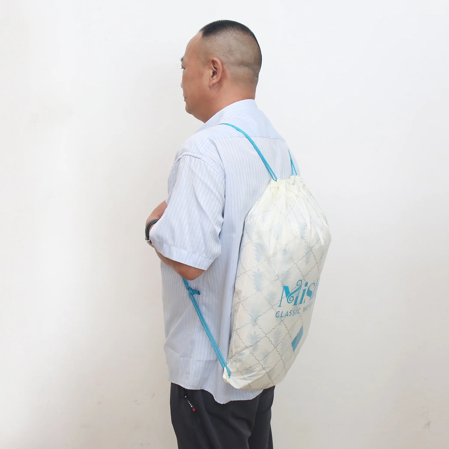 High Quality Yellow Biodegradable Plastic Clothing Packaging Bag Purple Backpack Polybags