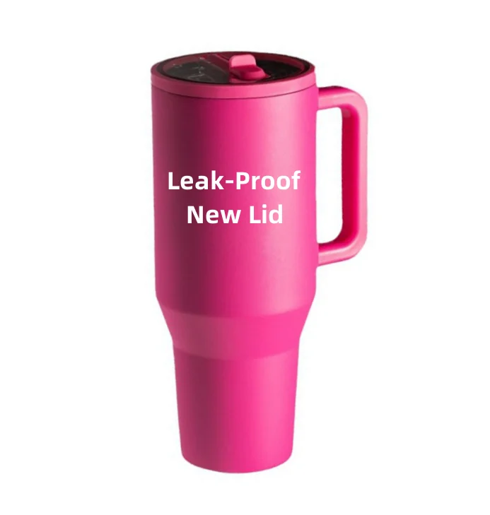 Popular Products 2024 Custom Logo 40Oz Stainless Steel Tumbler With Handle Straw Lid Fits In Car Cup Holder