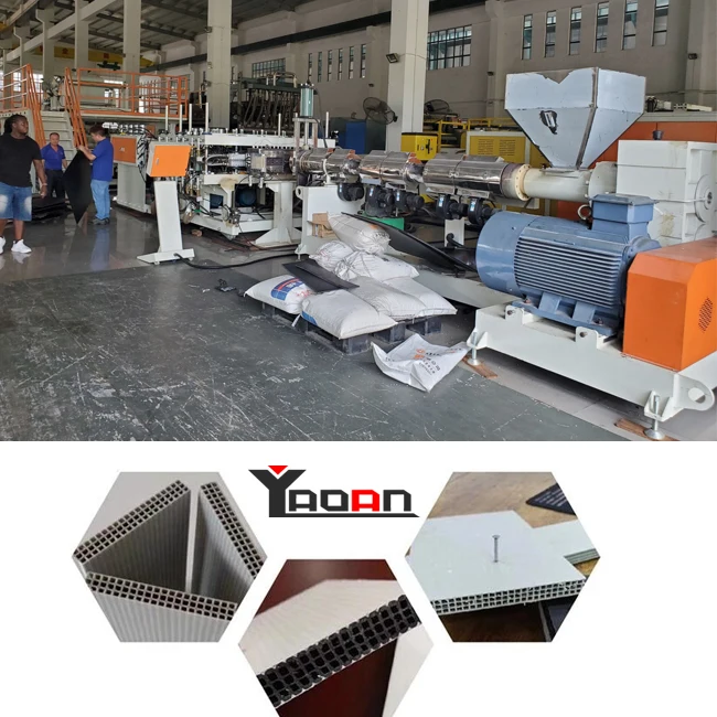 
3 Layers PP Plastic Hollow Building Formwork Construction Template Production Line 