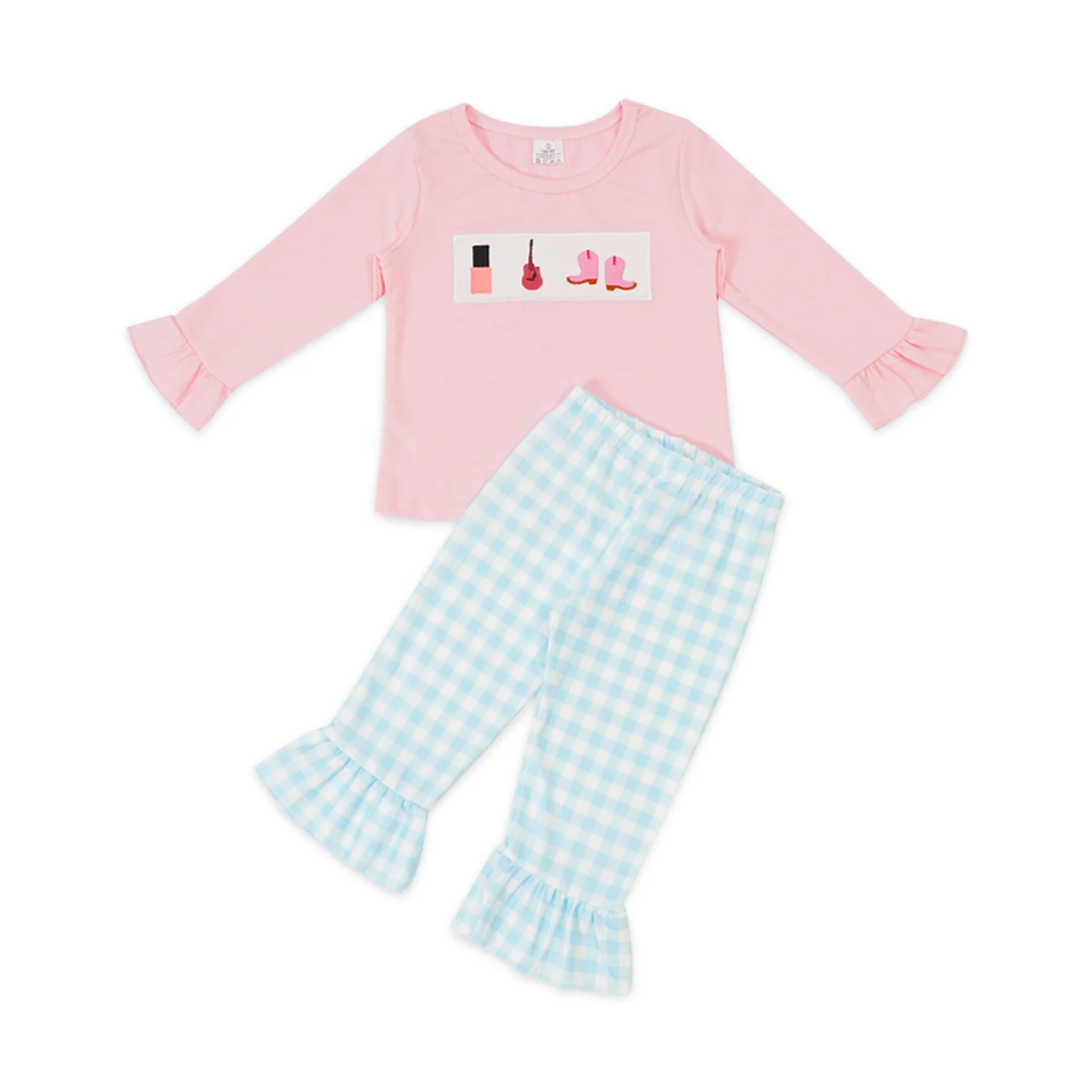Новый дизайн детский комплект одежды детская одежда для девочек 7-8 лет
