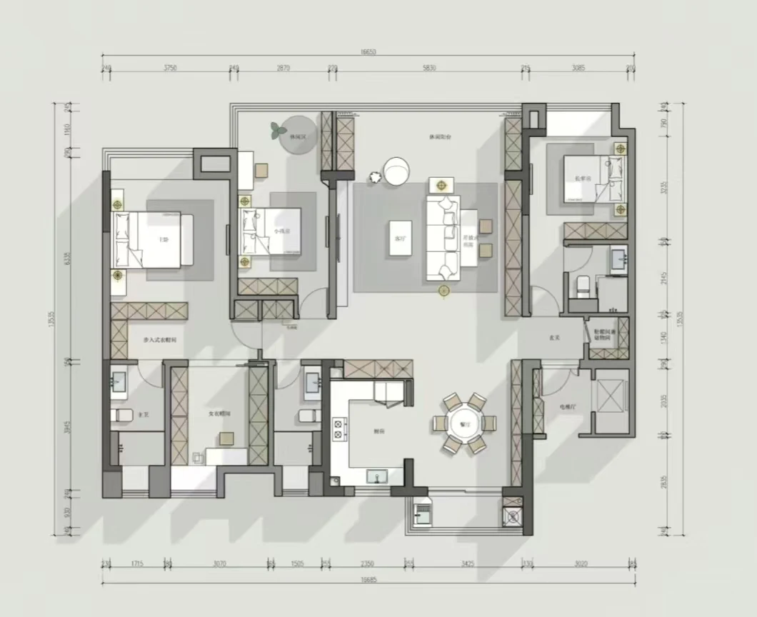 Sanhai Interior Construction Villa Real Estate 3d rendering Architecture Design House Floor Plans other interior designs service