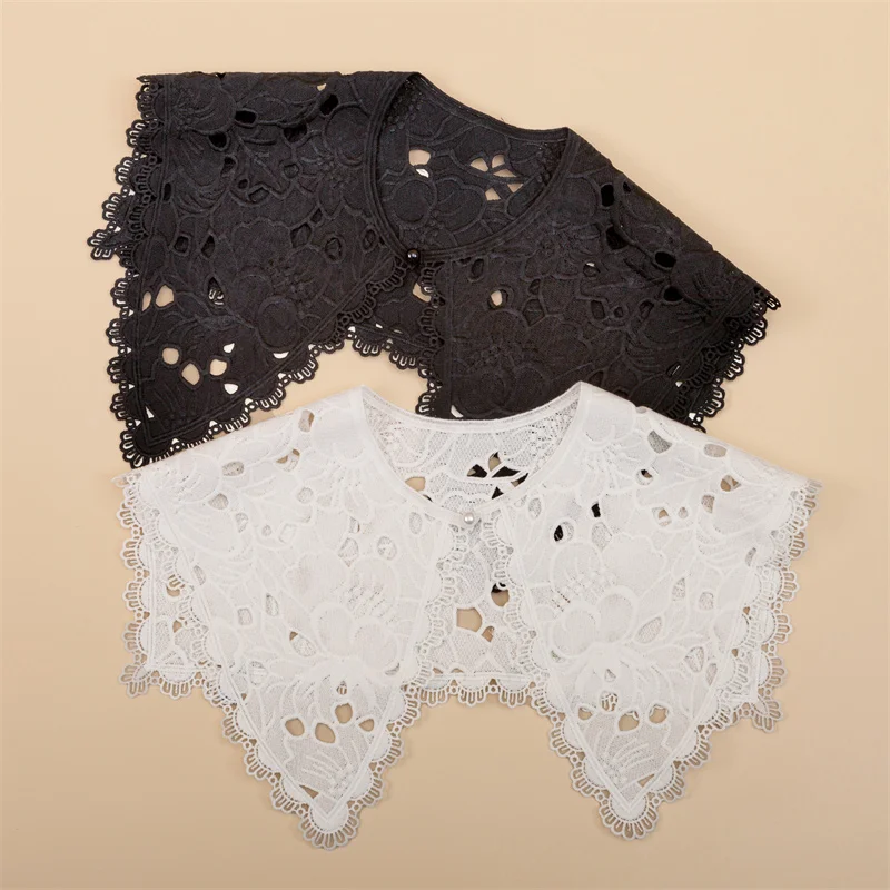 Lace Fabric Shawls With Tulle Trims And Embroidered Details For Womens Elegant Wear