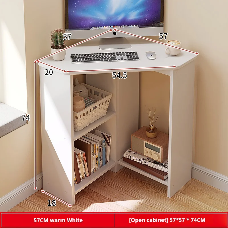 Small house oak color corner triangle corner study desk computer desk home writing desk