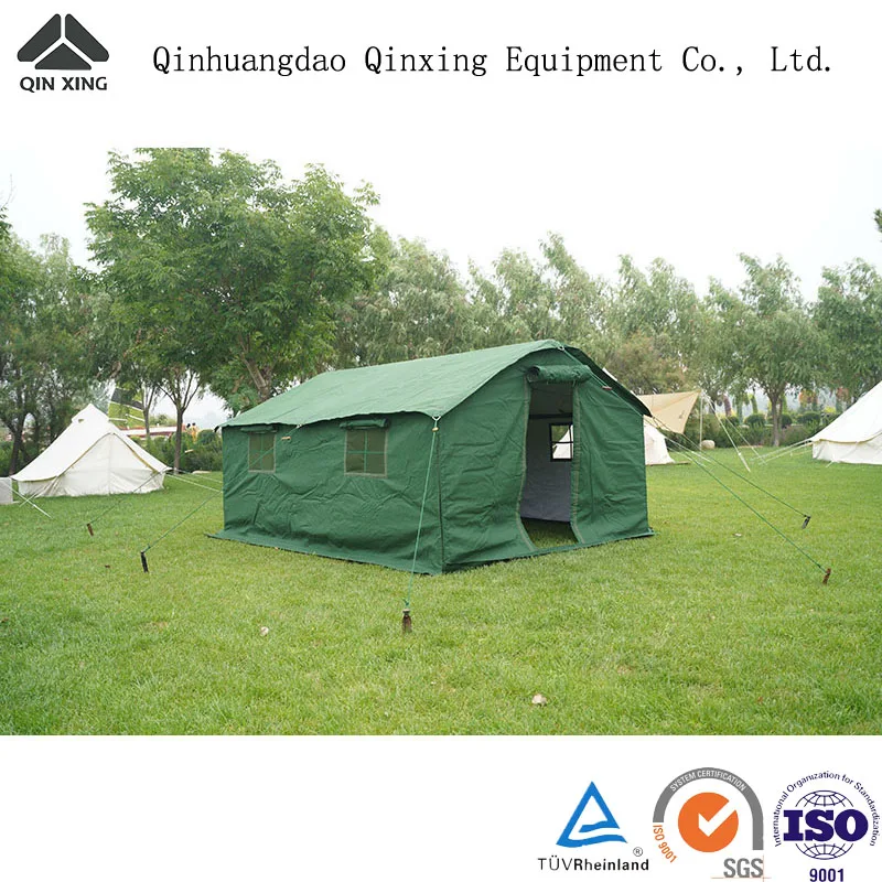 QX factory hot sale 10 20 30 40 50 people camping tent waterproof canvas frame outdoor windter heavy duty tent kilikadiri tent