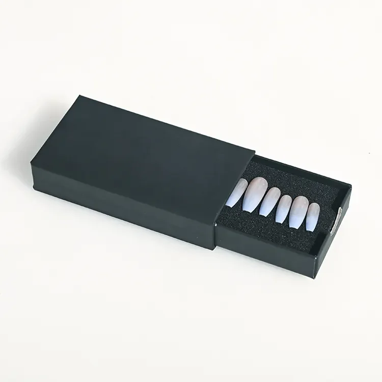 Custom Luxury Cardboard Boxes for Packaging Magnetic Gift Box Press On Fancy Artificial Nails Tip Packaging Box With Ribbon