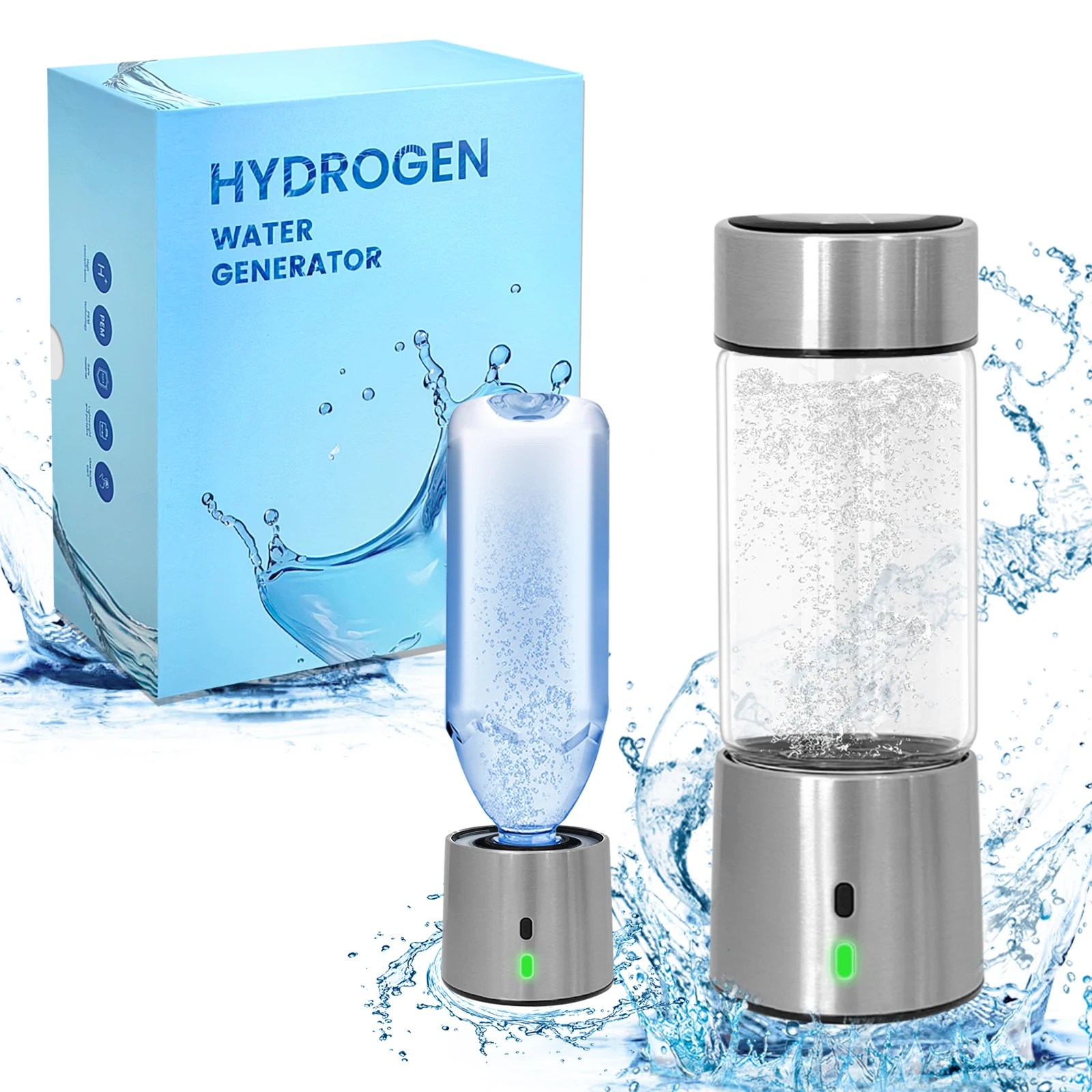 Portable Intelligent 6000PPB Hydrogen Water Generator Cup Rich Hydrogen Water Bottle Machine for office