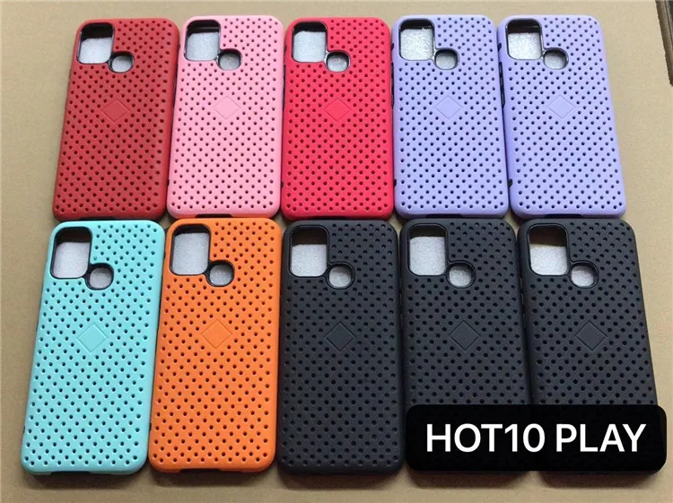 For Infinix Hot 8/9/9 Play/10/10 Play Heat Dissipation Cooling Breathable Cell Phone Case