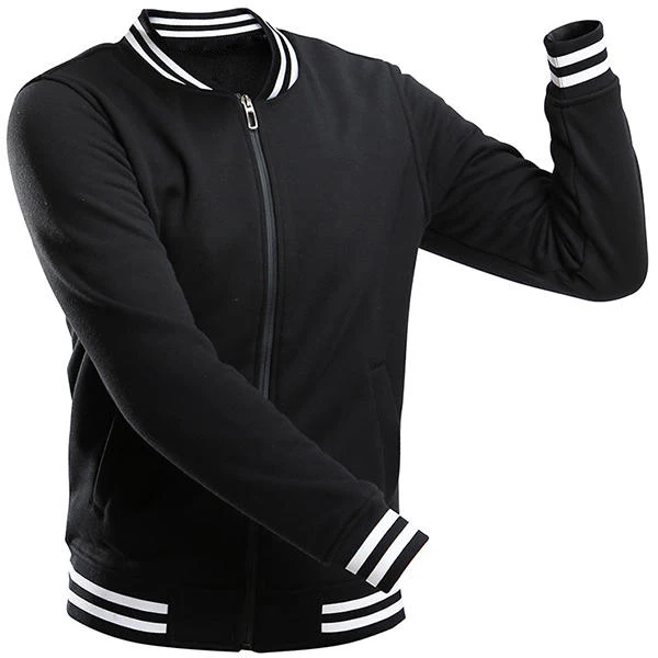
Custom Dark Black Wool Varsity Jackets With Genuine White Cow Leather Sleeves 