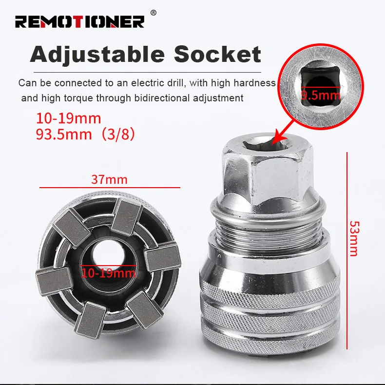 Factory Supplied Multi-functional Magic Universal Socket Tool Electric Wrench Adjustable Socket