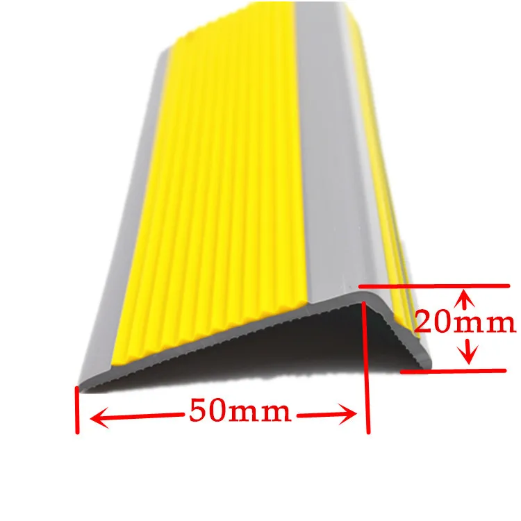Anti slip PVC rubber stair nosing edge trim protective strip