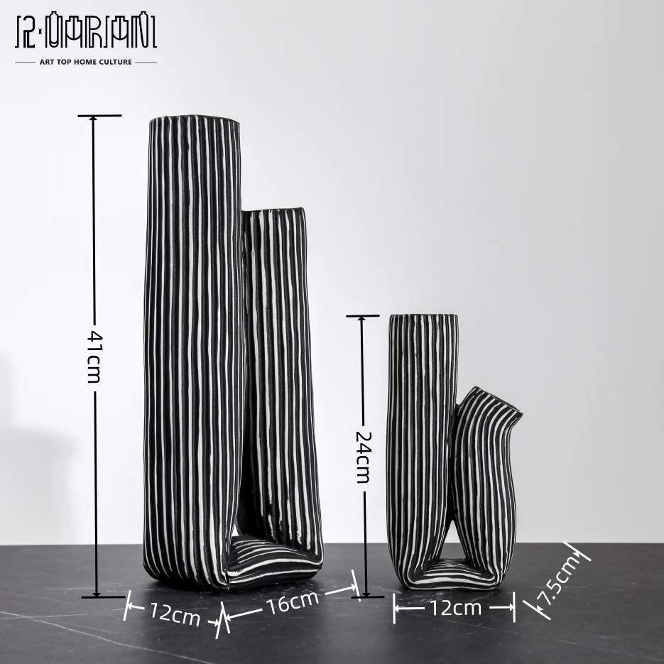 Factory Wholesale Minimalist Design Tall Modern Ceramic Vase Decoration Table Flower Vase For Home Decor