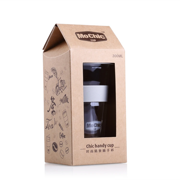 Mochic 300Ml Reusable Travel Mugs For Promotional Gift 10Oz Customize Heat-Proof Double Wall Glass Tumblers Coffee Drinking Cup