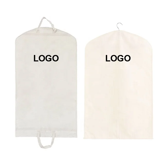 custom logo clothes cotton garment bags clothing dust bags reusable cotton canvas suit cover eco friendly fabric cotton suit bag