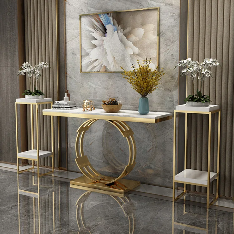 HQSLP console table luxury table console modern console table and mirror