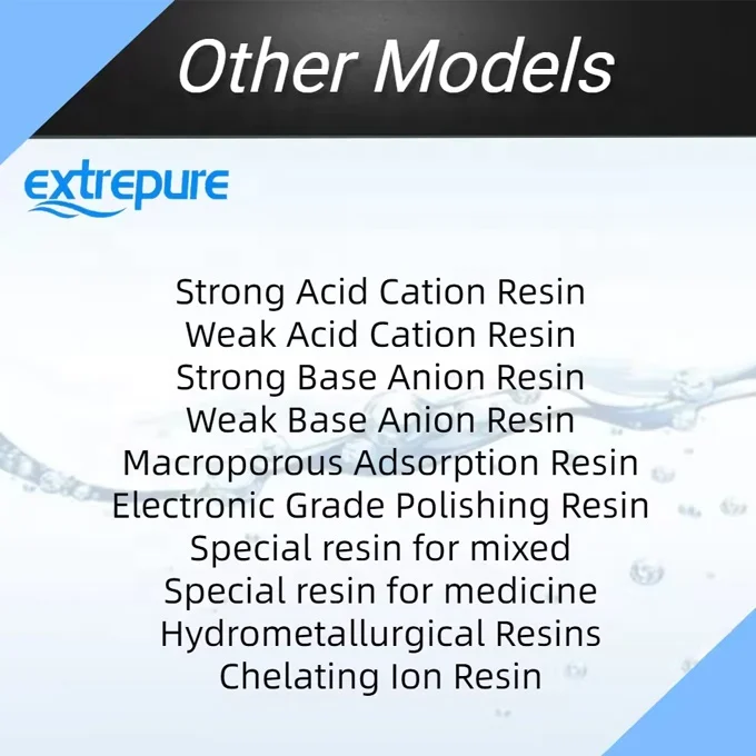 Expreture 001x7 Water Treatment Applications Custom Gel Strong Acid Styrene Cation Ion Exchange Resin For RO water pre-treatment