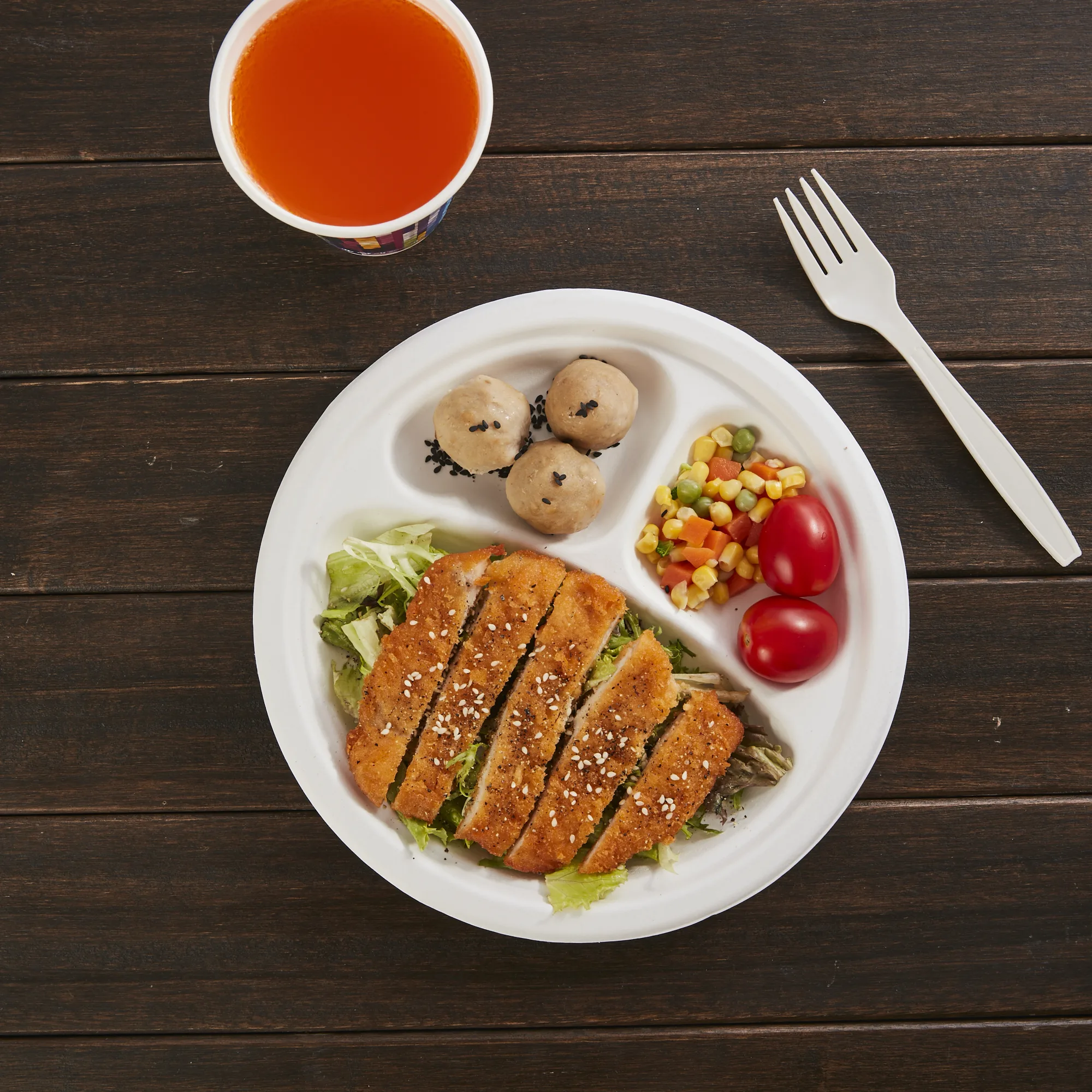 Biodegradable Food Eco-Friendly Natural Paper Take Away Pizza Disposable Paper Plate