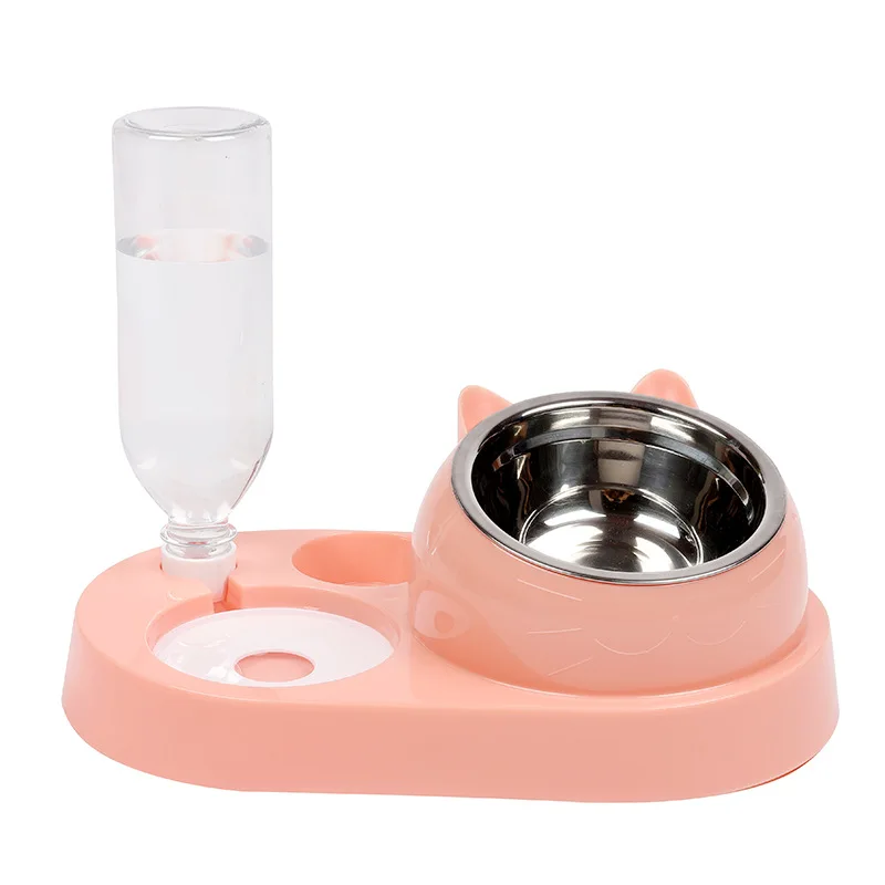 2022 New  3 In 1 Automatic Pet Water Bottle Food Dish Feeder For Cat Dog