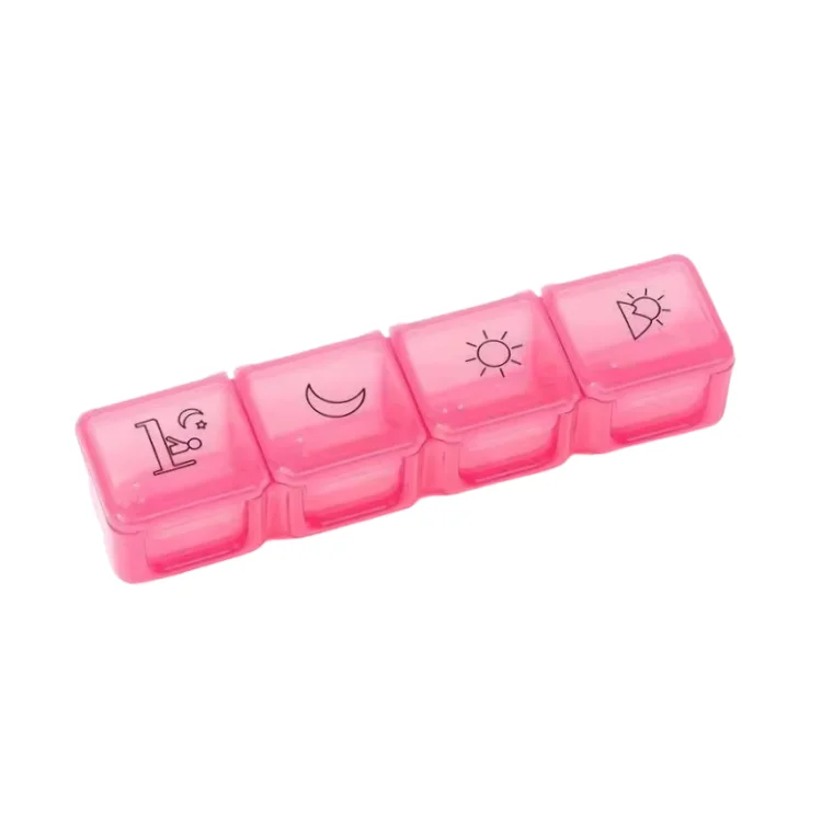 Eco Friendly Travel Size Pill Box 7 Compartments Daily Plastic Pills Box Organizer Custom Weekly Pill Box 7 Days With Logo