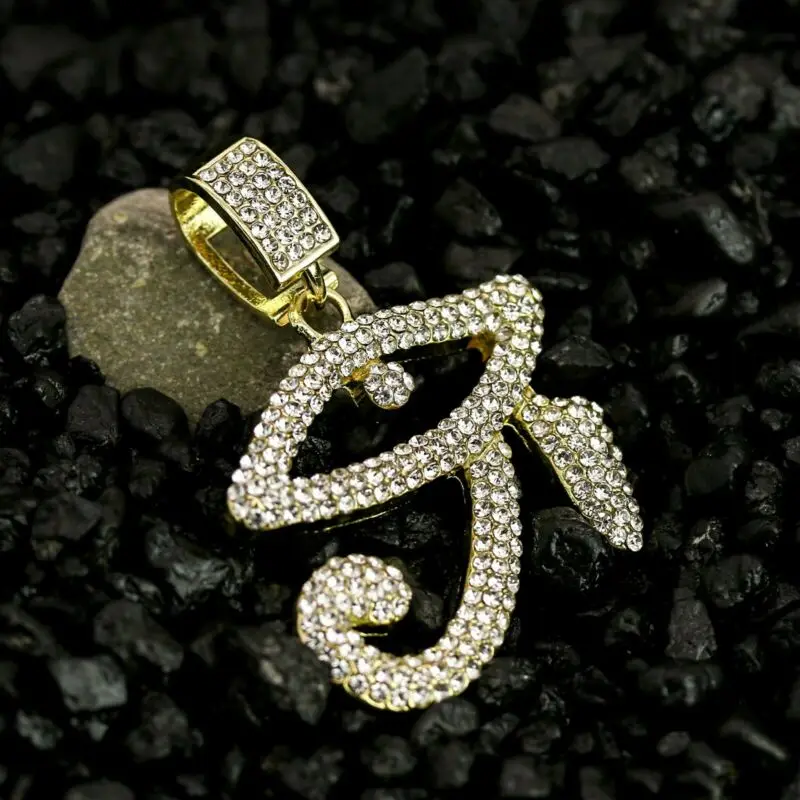 DUYIZHAO Newest Design Hip Hop Jewelry Gold Plated Iced out Specific Eye Pendant