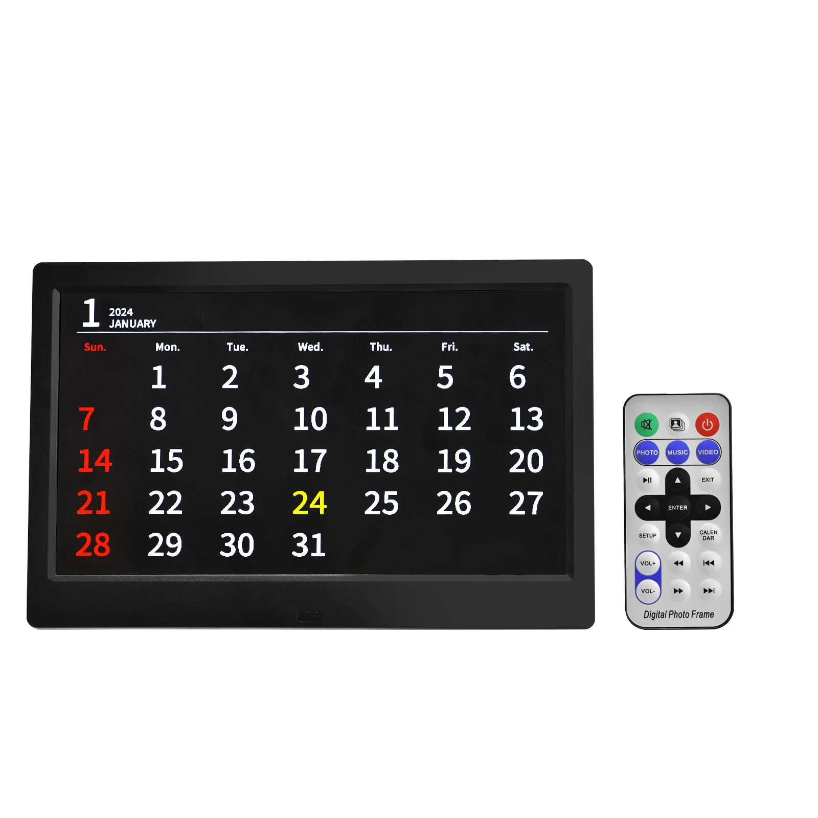 10Inch WIFI Synchronous Update Data 6 Display Modes 3Day Weather Forecast Large Calendar Table Digital Alarm Clock for Elderly