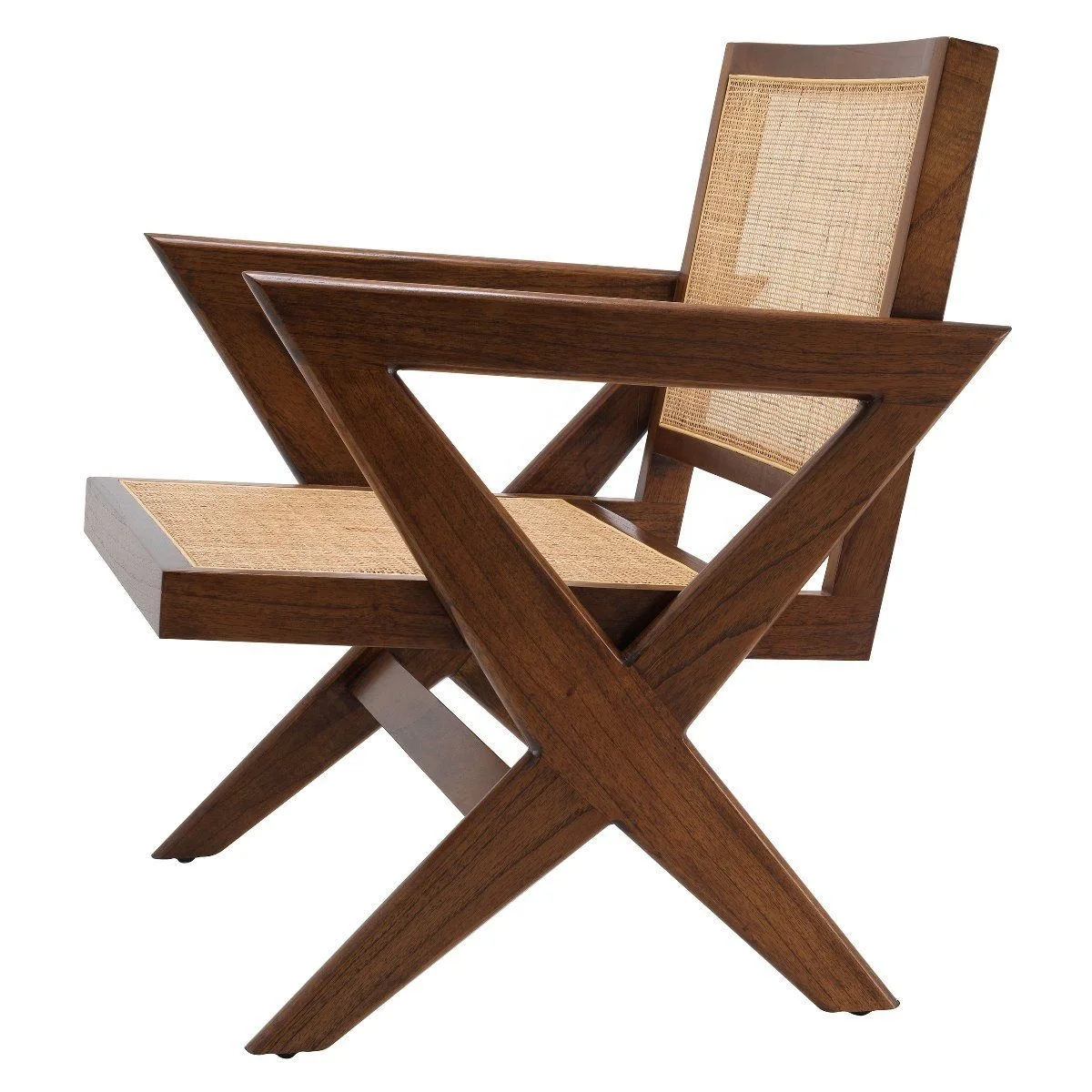 Уникальное элегантное деревянное кресло ручной работы из ротанга