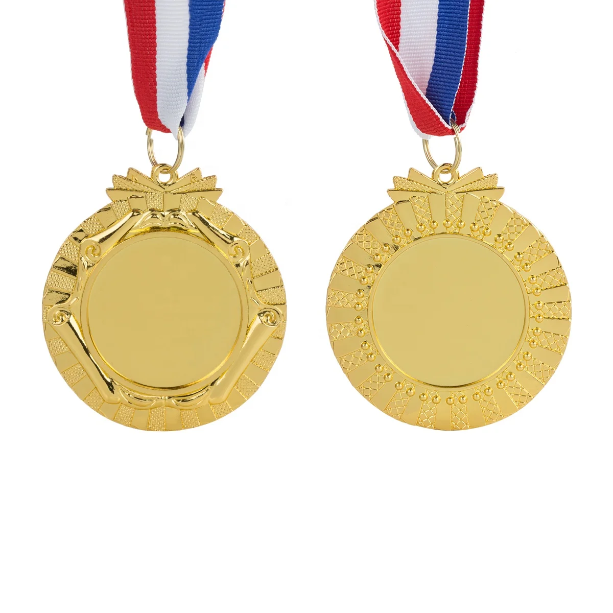 JP0214 Классическая сделанная на заказ Золотая Серебряная медная заготовка 3D медальоны две стороны металлическая медаль для изготовления