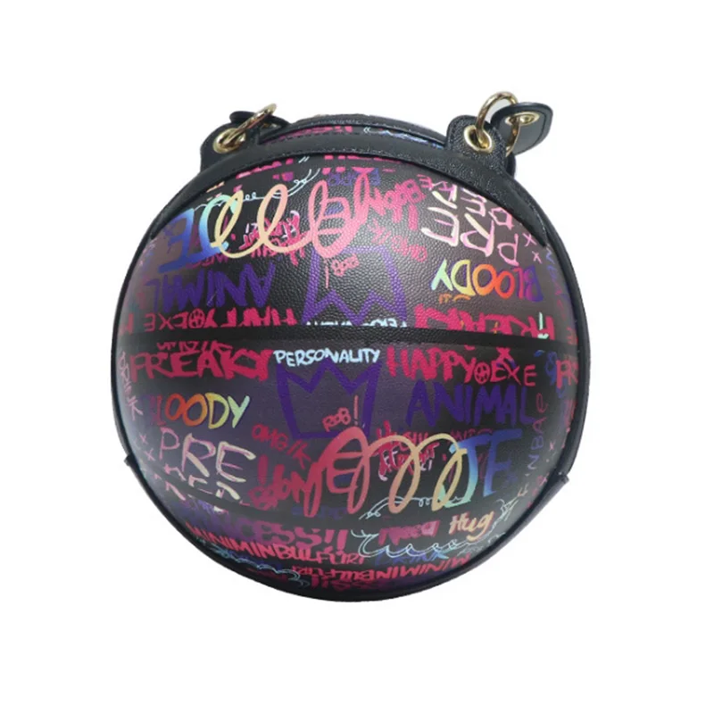 
OXGIFT Wholesale graffiti basketball purse tote handbags for women shoulder bag 