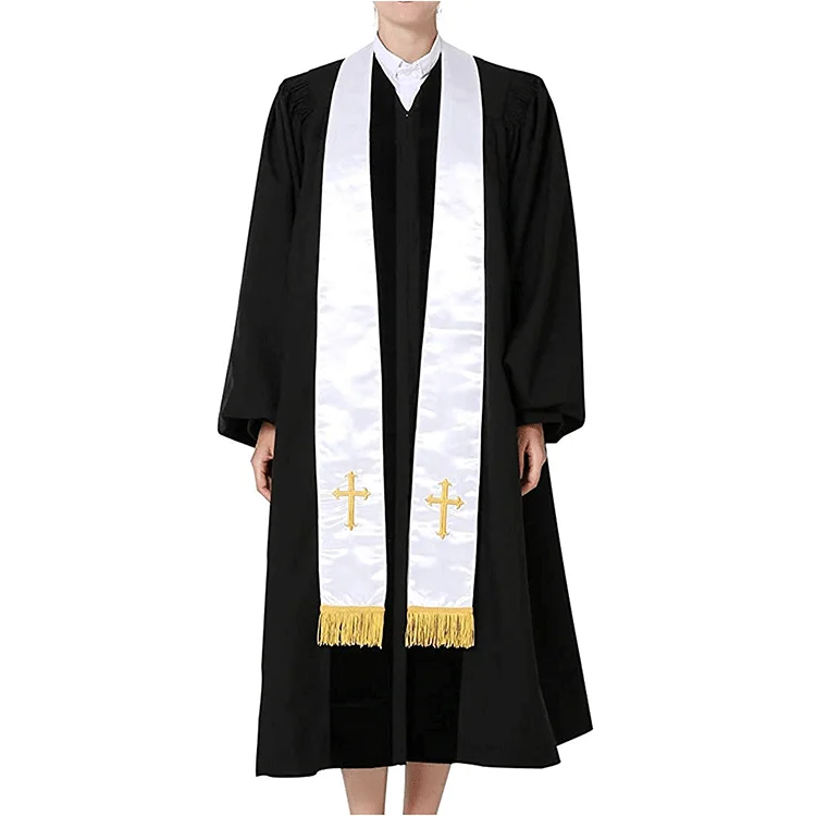 72 inch Stole Wholesale Oem Religion Custom Graduation Logo Print Or Embroidery Honor Sash Clergy Stoles
