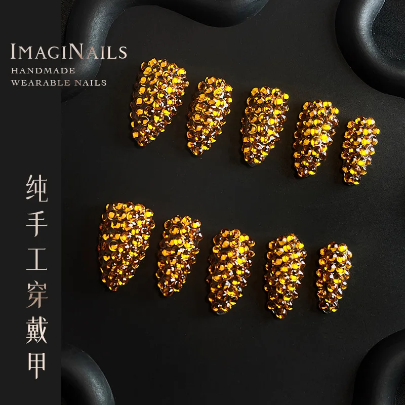 Hot-selling European and American hot-selling all-diamond almond armour pure hand-worn armour tablets