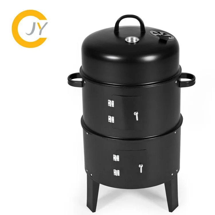 3 in 1 Multi-fuctions BBQ Smoker Charcoal Vertical Grill